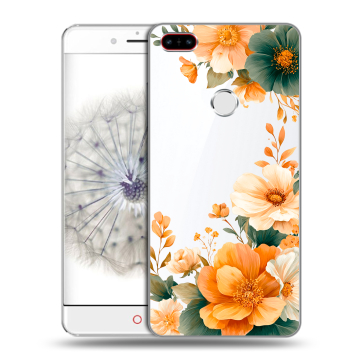 Пластиковый чехол на ZTE Nubia Z11 с принтом Цветы принт