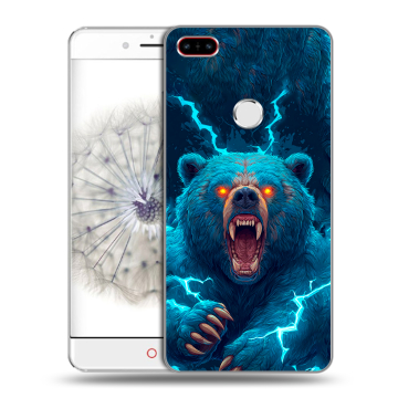 Пластиковый чехол на ZTE Nubia Z11 с принтом Медведь