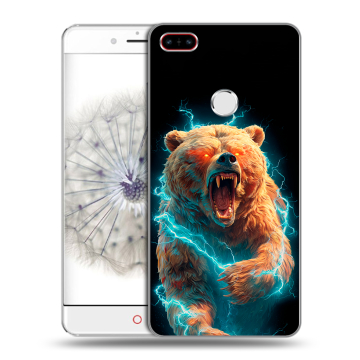 Пластиковый чехол на ZTE Nubia Z11 с принтом Медведь