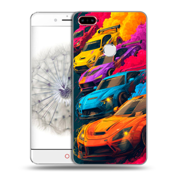 Пластиковый чехол на ZTE Nubia Z11 с принтом Тачки