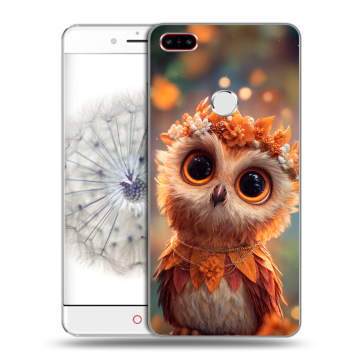 Пластиковый чехол на ZTE Nubia Z11 с принтом Милая сова