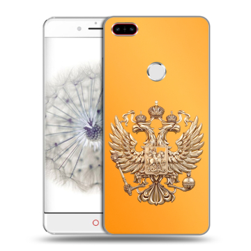 Пластиковый чехол на ZTE Nubia Z11 с принтом Герб Флаг России