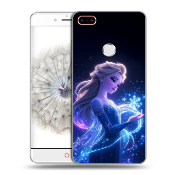Пластиковый чехол на ZTE Nubia Z11 с принтом Холодное сердце Frozen