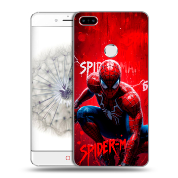 Пластиковый чехол на ZTE Nubia Z11 с принтом Spiderman Человек паук Пластиковый чехол на ZTE Nubia Z11 с принтом Spiderman Человек паук