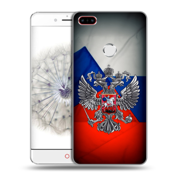 Пластиковый чехол на ZTE Nubia Z11 с принтом Флаг России