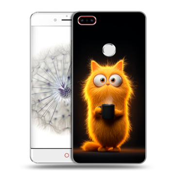 Пластиковый чехол на ZTE Nubia Z11 с принтом Смешной кот