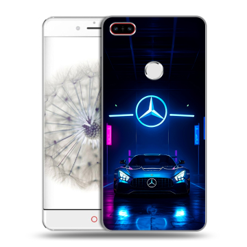 Пластиковый чехол на ZTE Nubia Z11 с принтом Mercedes Мерседес