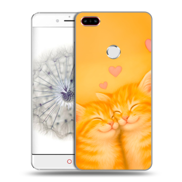 Пластиковый чехол на ZTE Nubia Z11 с принтом Милые котята