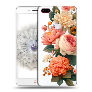 Пластиковый чехол на ZTE Nubia Z11 с принтом цветы