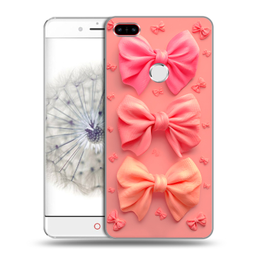 Пластиковый чехол на ZTE Nubia Z11 с принтом Розовые бантики Пластиковый чехол на ZTE Nubia Z11 с принтом Розовые бантики