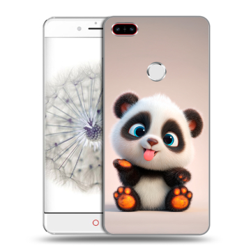 Пластиковый чехол на ZTE Nubia Z11 с принтом милая панда