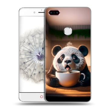 Пластиковый чехол на ZTE Nubia Z11 с принтом смешная панда Пластиковый чехол на ZTE Nubia Z11 с принтом смешная панда