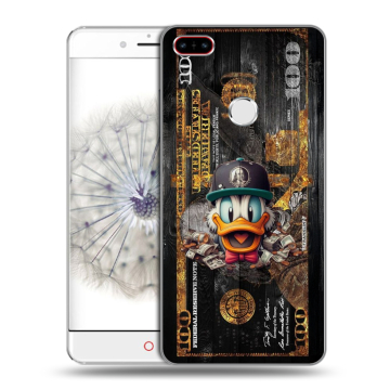 Пластиковый чехол на ZTE Nubia Z11 с принтом Дональд Дак Доллар