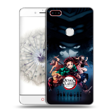 Пластиковый чехол на ZTE Nubia Z11 с принтом Demon Slayer Клинок рассекающий демонов Пластиковый чехол на ZTE Nubia Z11 с принтом Demon Slayer Клинок рассекающий демонов
