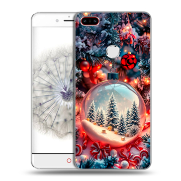 Пластиковый чехол на ZTE Nubia Z11 с принтом Новый год