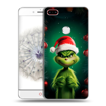 Пластиковый чехол на ZTE Nubia Z11 с принтом Гринч Новый год Рождество