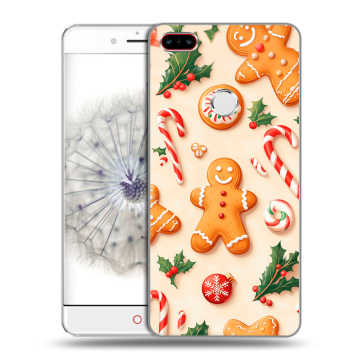 Пластиковый чехол на ZTE Nubia Z11 с принтом Новый год