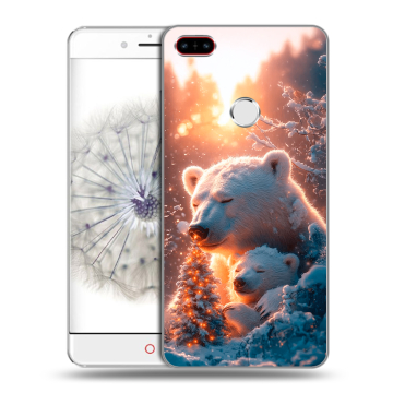 Пластиковый чехол на ZTE Nubia Z11 с принтом Новый год Пластиковый чехол на ZTE Nubia Z11 с принтом Новый год