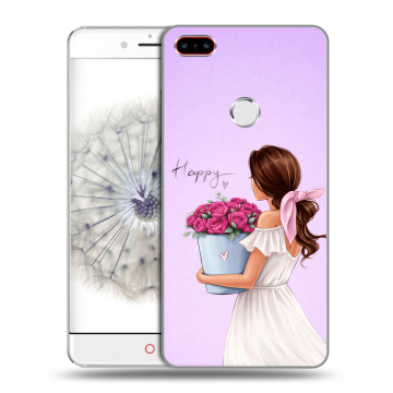 Пластиковый чехол на ZTE Nubia Z11 с принтом женский