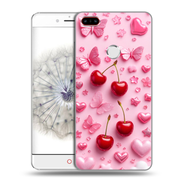 Пластиковый чехол на ZTE Nubia Z11 с принтом для девочек