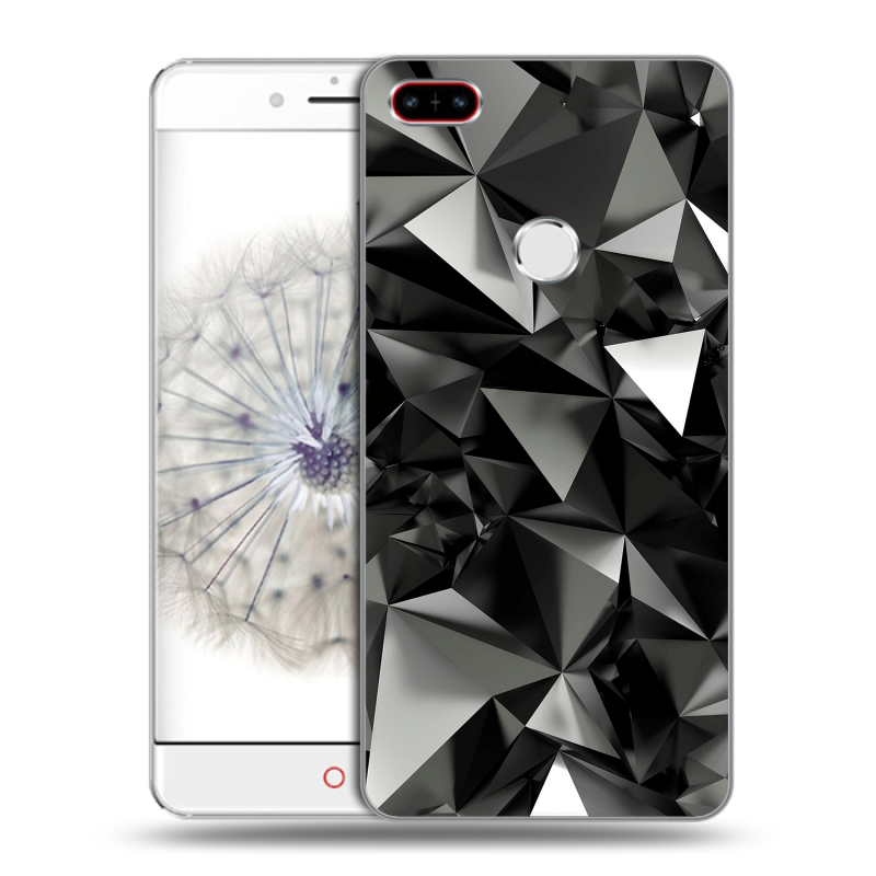 Пластиковый чехол на ZTE Nubia Z11 с принтом Черные кристаллы Пластиковый чехол на ZTE Nubia Z11 с принтом Черные кристаллы