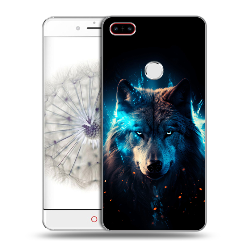 Пластиковый чехол на ZTE Nubia Z11 с принтом Волк ночной Пластиковый чехол на ZTE Nubia Z11 с принтом Волк ночной