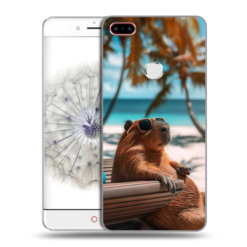 Пластиковый чехол на ZTE Nubia Z11 с принтом Капибара Пластиковый чехол на ZTE Nubia Z11 с принтом Капибара