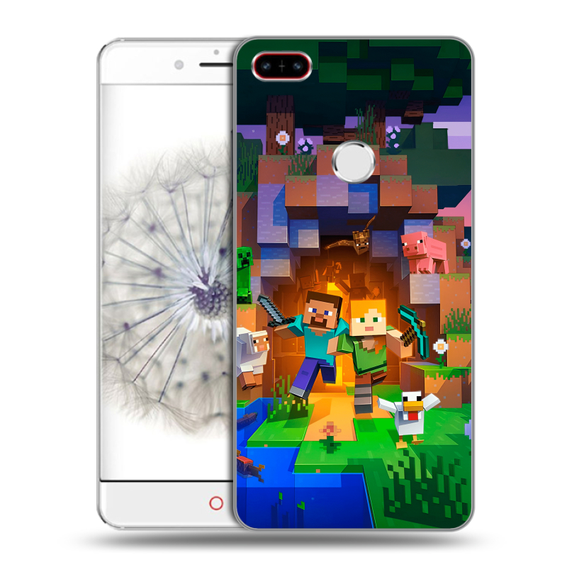 Пластиковый чехол на ZTE Nubia Z11 с принтом Майнкрафт Minecraft Пластиковый чехол на ZTE Nubia Z11 с принтом Майнкрафт Minecraft