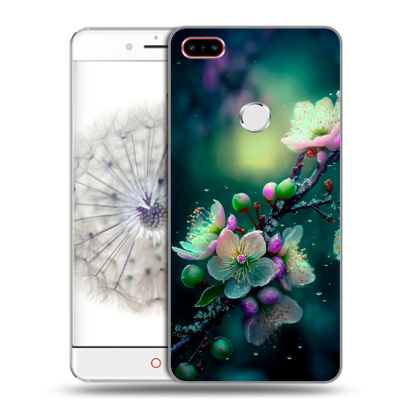 Пластиковый чехол на ZTE Nubia Z11 с принтом Цветы и мрамор Пластиковый чехол на ZTE Nubia Z11 с принтом Цветы и мрамор