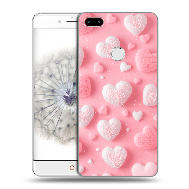Пластиковый чехол на ZTE Nubia Z11 с принтом Сердечки Пластиковый чехол на ZTE Nubia Z11 с принтом Сердечки
