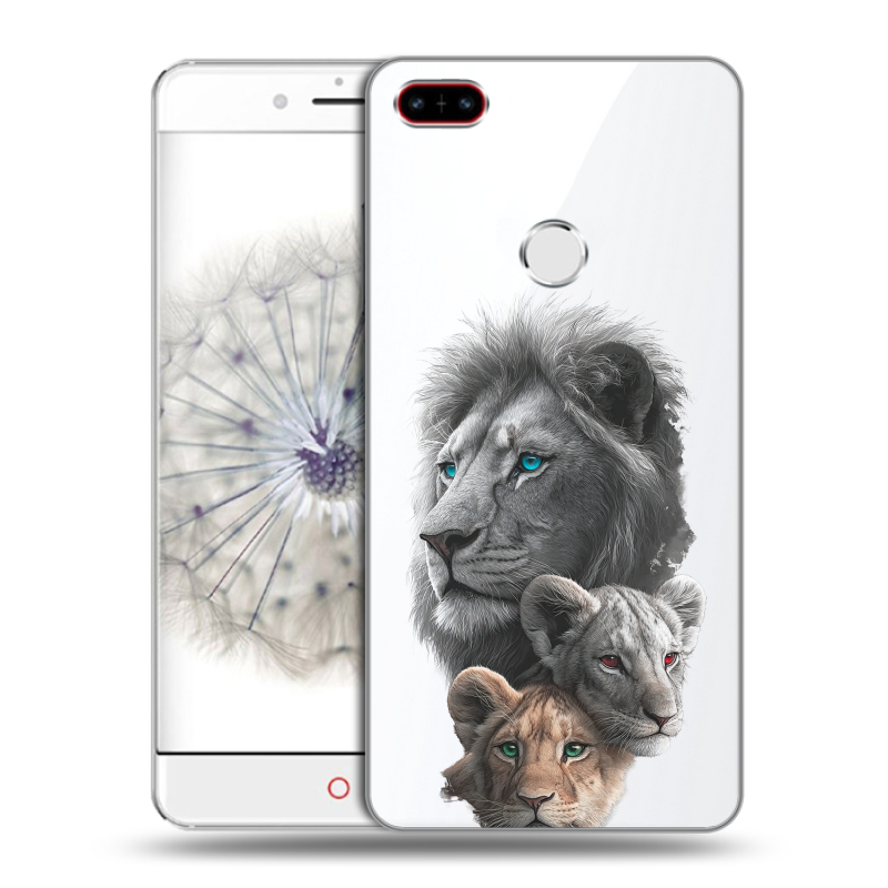 Пластиковый чехол на ZTE Nubia Z11 с принтом Львы Пластиковый чехол на ZTE Nubia Z11 с принтом Львы