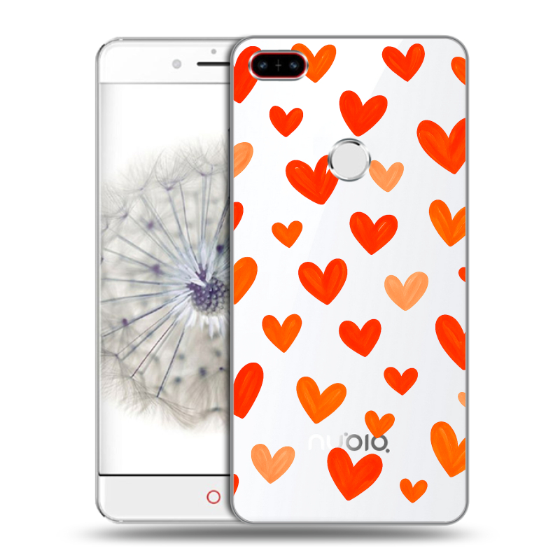Пластиковый чехол на ZTE Nubia Z11 с принтом Сердечки Пластиковый чехол на ZTE Nubia Z11 с принтом Сердечки