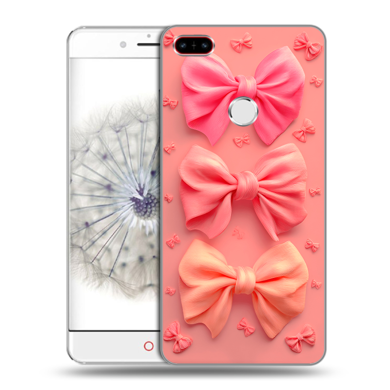 Пластиковый чехол на ZTE Nubia Z11 с принтом Розовые бантики Пластиковый чехол на ZTE Nubia Z11 с принтом Розовые бантики