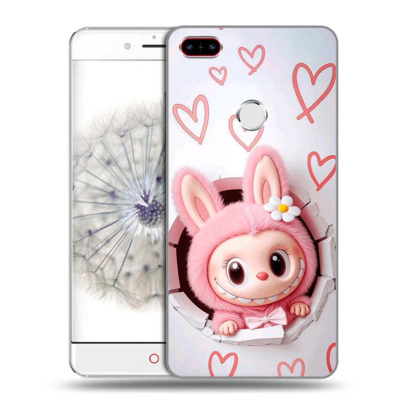 Пластиковый чехол на ZTE Nubia Z11 с принтом Labubu Лабубу Пластиковый чехол на ZTE Nubia Z11 с принтом Labubu Лабубу