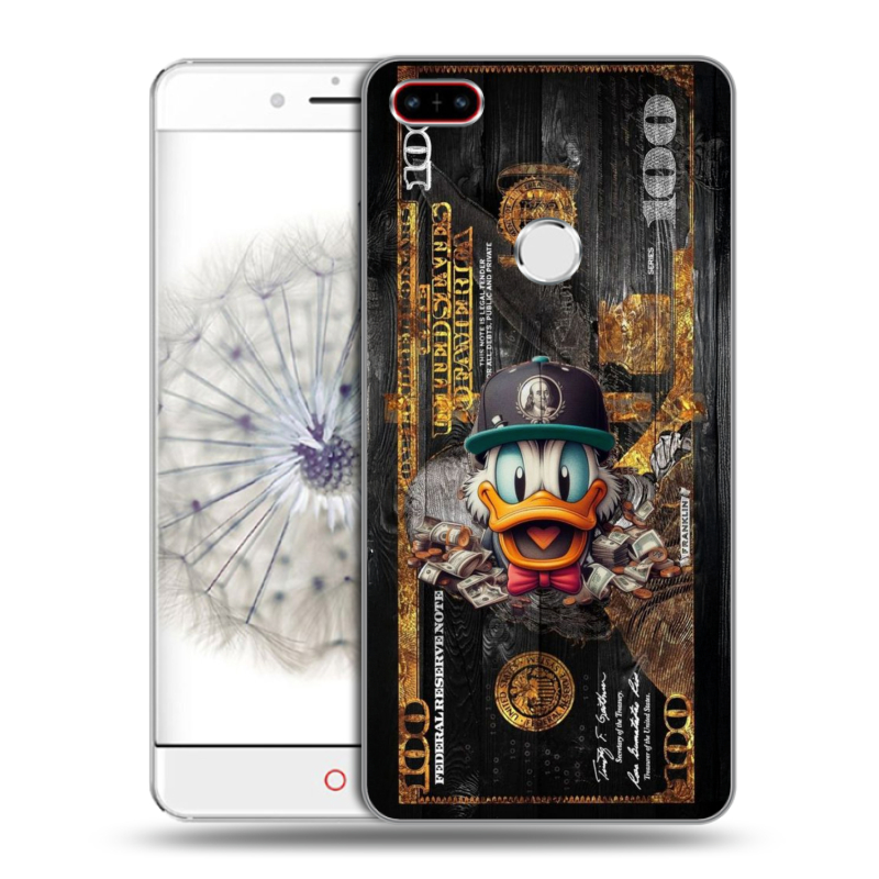 Пластиковый чехол на ZTE Nubia Z11 с принтом Дональд Дак Доллар Пластиковый чехол на ZTE Nubia Z11 с принтом Дональд Дак Доллар