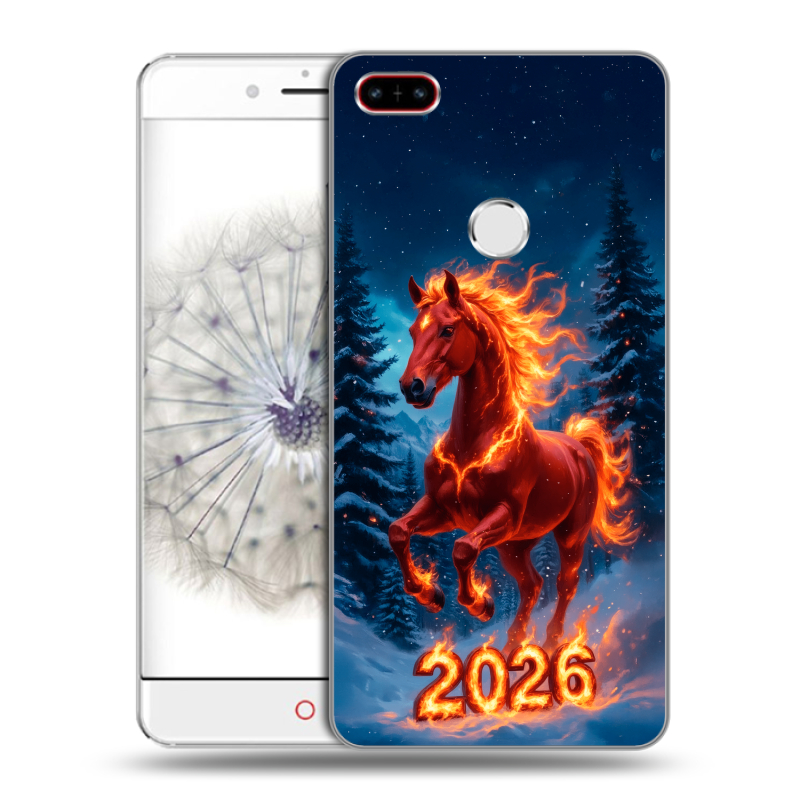 Пластиковый чехол на ZTE Nubia Z11 с принтом Новый год коня Пластиковый чехол на ZTE Nubia Z11 с принтом Новый год коня