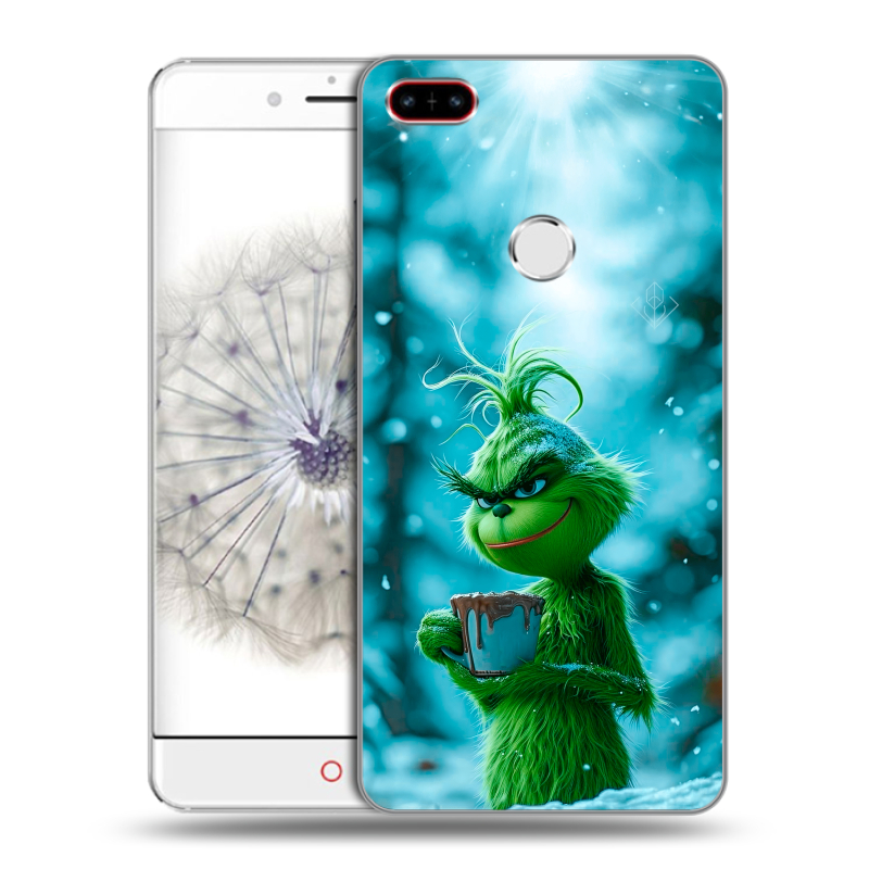 Пластиковый чехол на ZTE Nubia Z11 с принтом Новый год гринч Пластиковый чехол на ZTE Nubia Z11 с принтом Новый год гринч