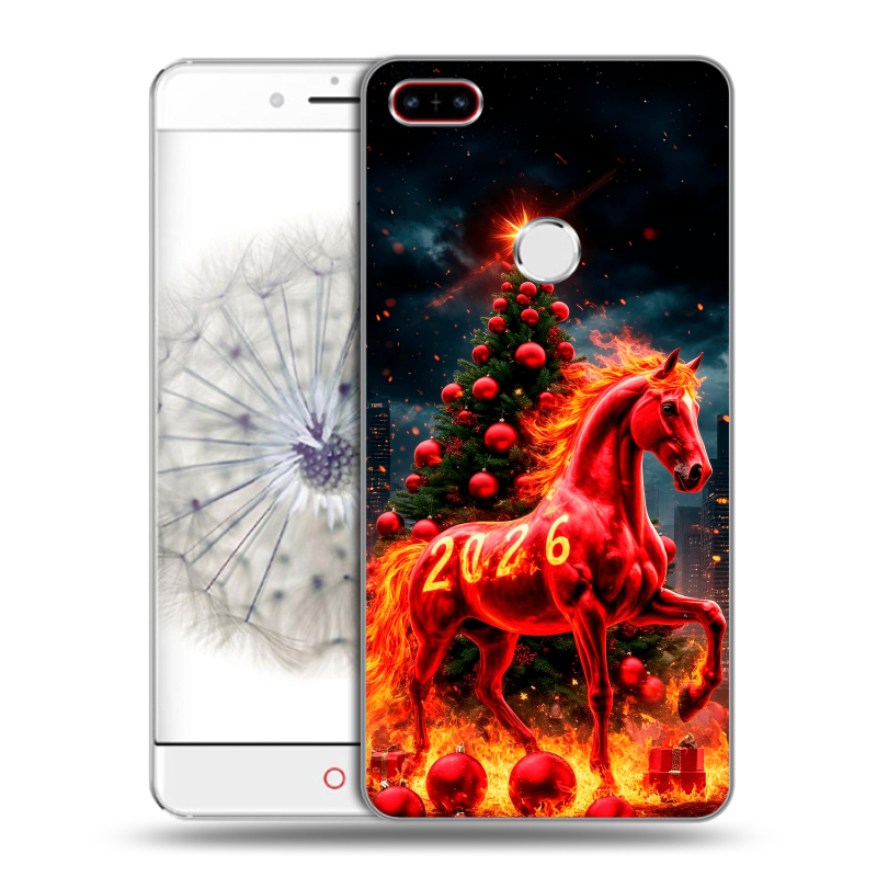 Пластиковый чехол на ZTE Nubia Z11 с принтом Новый год Пластиковый чехол на ZTE Nubia Z11 с принтом Новый год