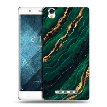 Пластиковый чехол на Blackview A8 с принтом Мрамор зеленое золото Пластиковый чехол на Blackview A8 с принтом Мрамор зеленое золото