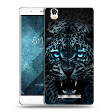 Пластиковый чехол на Blackview A8 с принтом Темный леопард Пластиковый чехол на Blackview A8 с принтом Темный леопард