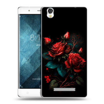 Пластиковый чехол на Blackview A8 с принтом Розы красные
