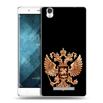 Пластиковый чехол на Blackview A8 с принтом Герб России золотой Пластиковый чехол на Blackview A8 с принтом Герб России золотой
