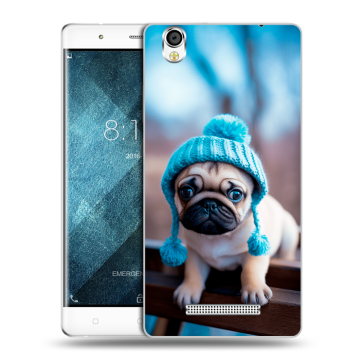 Пластиковый чехол на Blackview A8 с принтом Мопс в шапке Пластиковый чехол на Blackview A8 с принтом Мопс в шапке