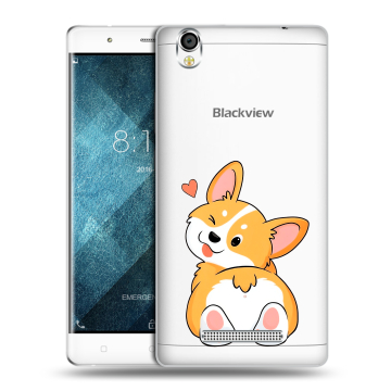 Пластиковый чехол на Blackview A8 с принтом Корги Пластиковый чехол на Blackview A8 с принтом Корги