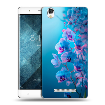 Пластиковый чехол на Blackview A8 с принтом голубые орхидеи Пластиковый чехол на Blackview A8 с принтом голубые орхидеи