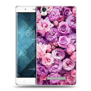 Пластиковый чехол на Blackview A8 с принтом лавандовые розы