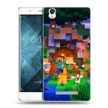 Пластиковый чехол на Blackview A8 с принтом Майнкрафт Minecraft Пластиковый чехол на Blackview A8 с принтом Майнкрафт Minecraft