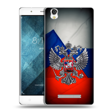Пластиковый чехол на Blackview A8 с принтом Флаг России