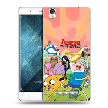 Пластиковый чехол на Blackview A8 с принтом Adventure time Время приключений