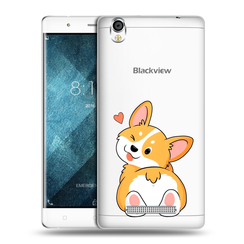 Пластиковый чехол на Blackview A8 с принтом Корги Пластиковый чехол на Blackview A8 с принтом Корги